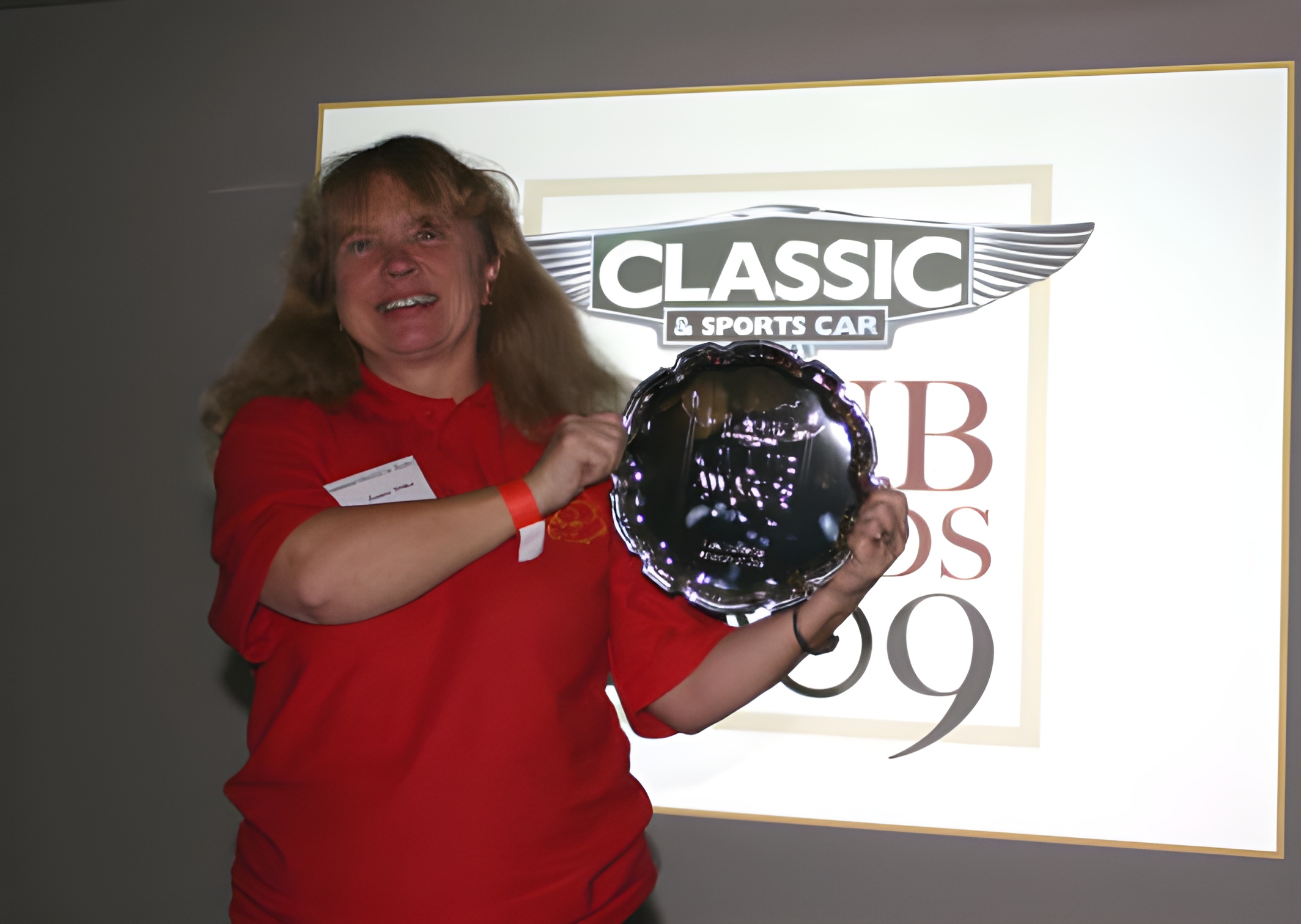 Jenny Dilks accepts the silver salver