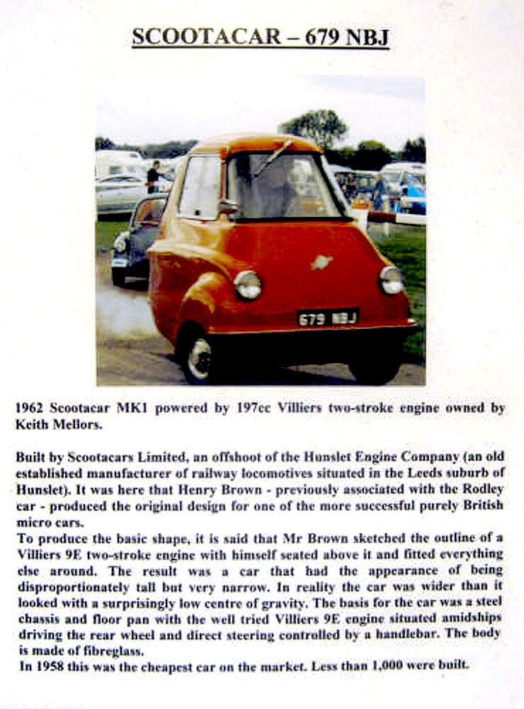 The Scootacar's display board