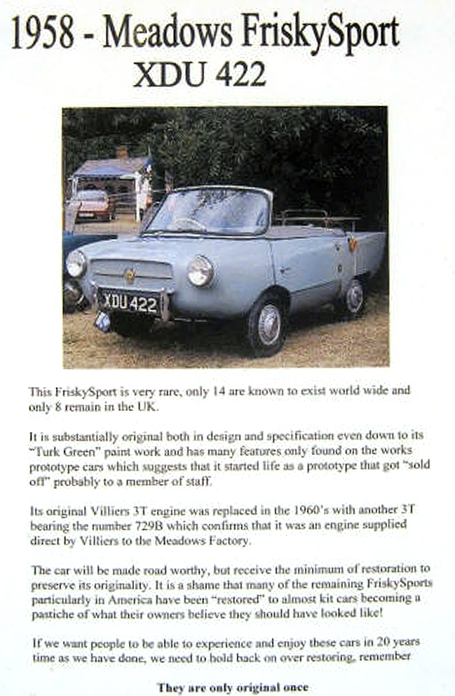 The FriskySport display board