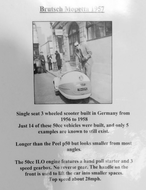 1957 Brütsch Mopetta information board